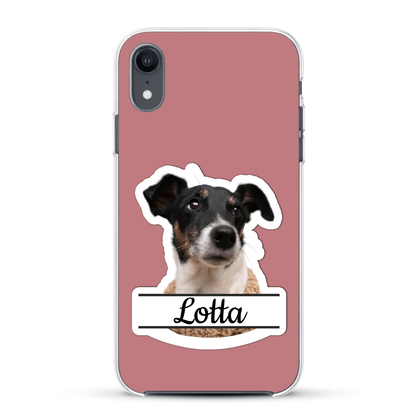 Haustierportrait Stickeroptik - Individuelle Handyhülle