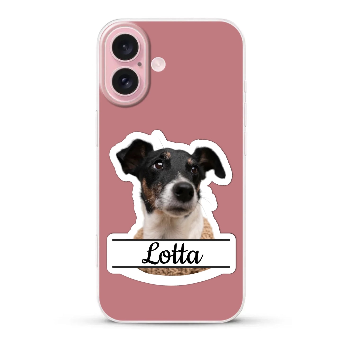 Haustierportrait Stickeroptik - Individuelle Handyhülle