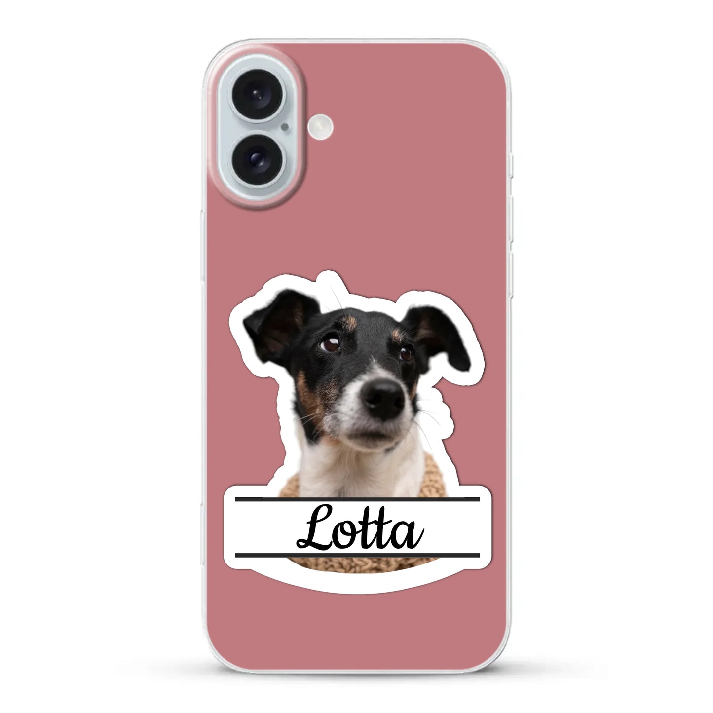 Haustierportrait Stickeroptik - Individuelle Handyhülle