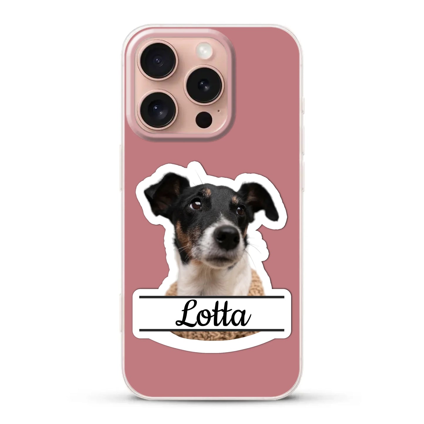 Haustierportrait Stickeroptik - Individuelle Handyhülle