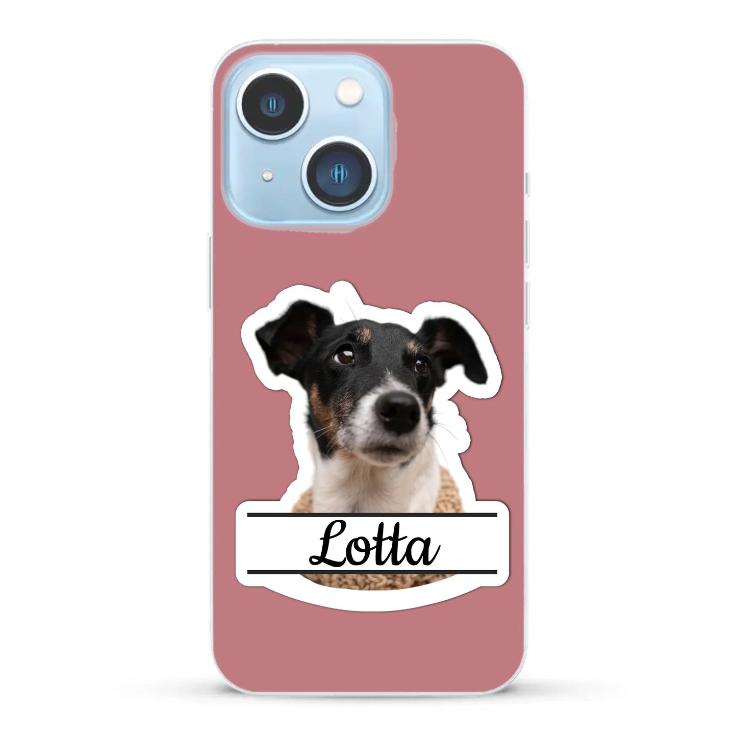 Haustierportrait Stickeroptik - Individuelle Handyhülle