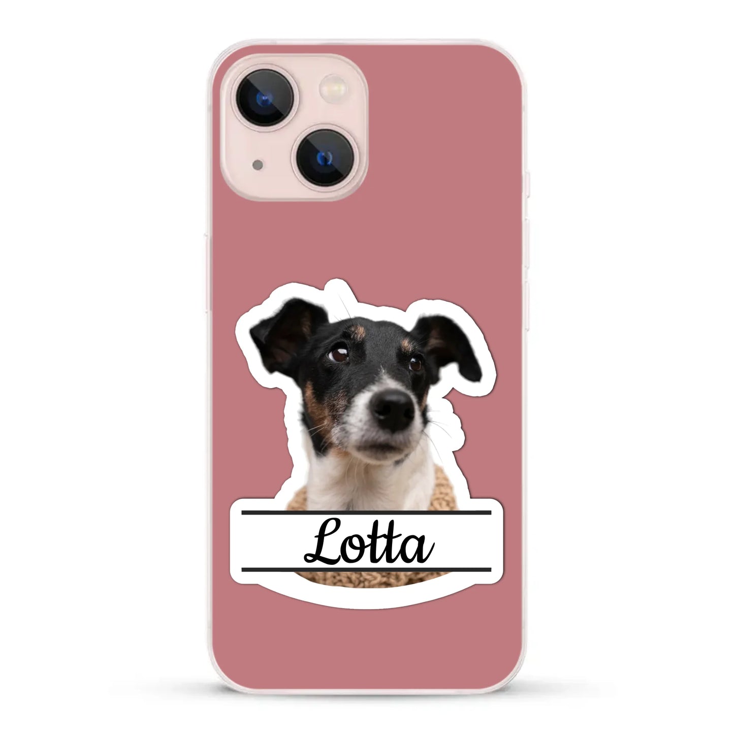 Haustierportrait Stickeroptik - Individuelle Handyhülle