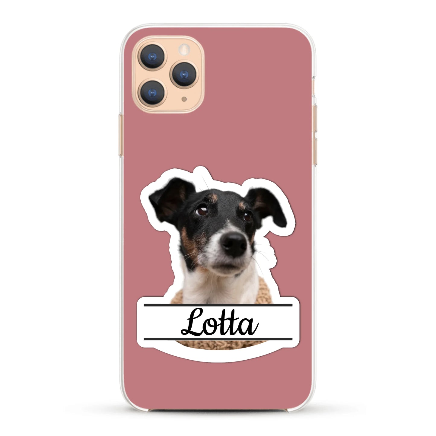 Haustierportrait Stickeroptik - Individuelle Handyhülle