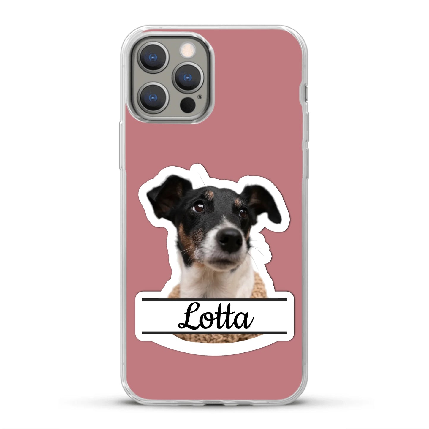 Haustierportrait Stickeroptik - Individuelle Handyhülle