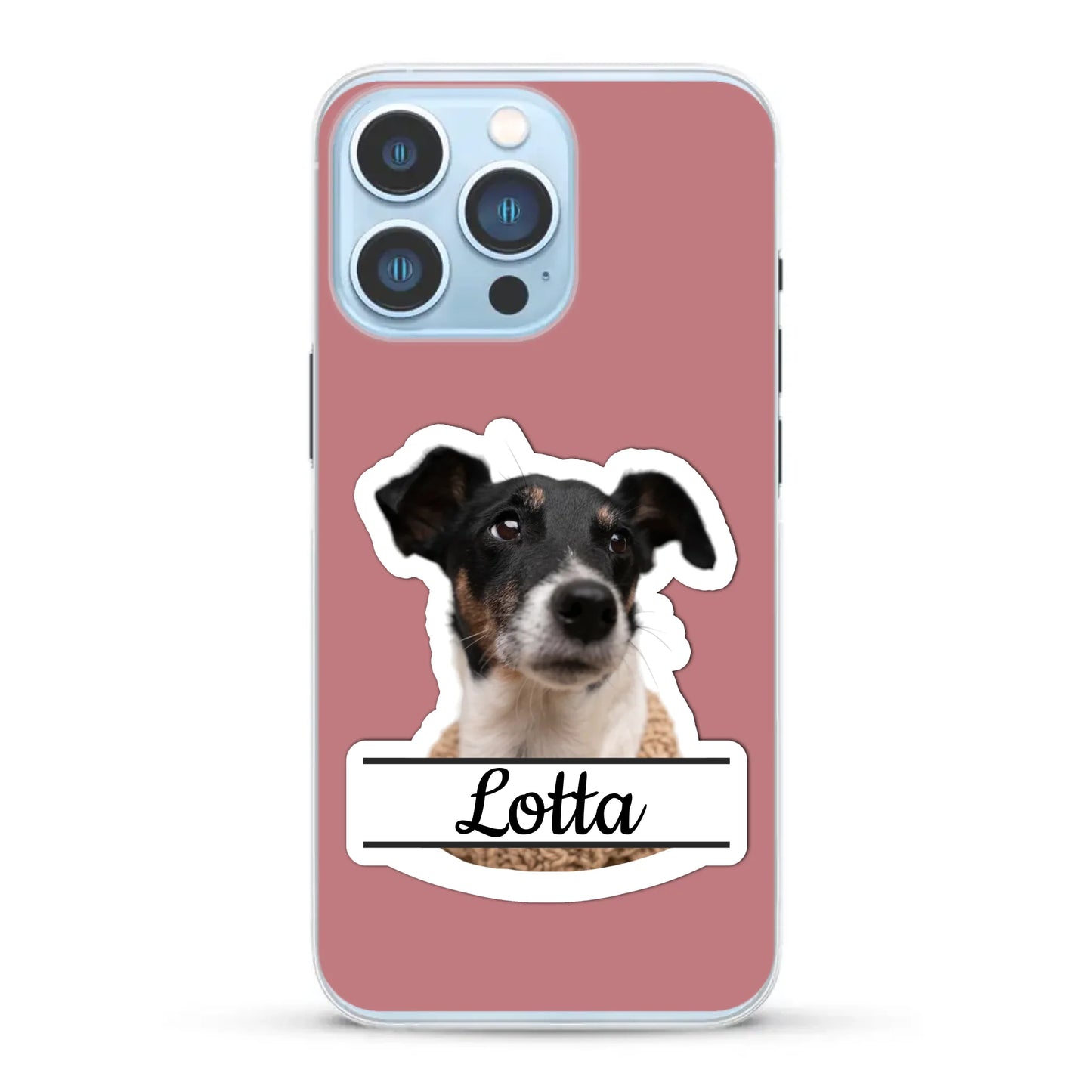 Haustierportrait Stickeroptik - Individuelle Handyhülle