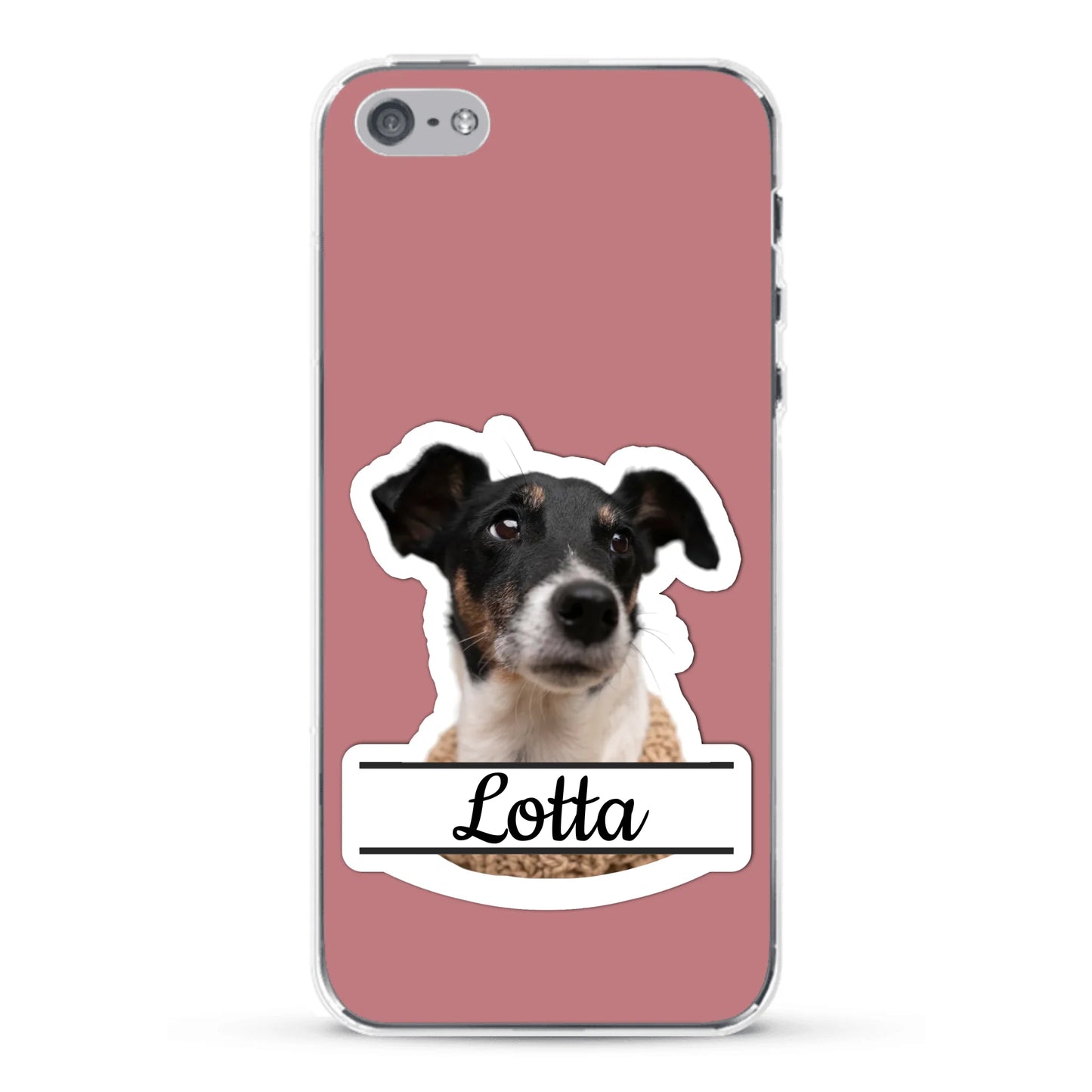 Haustierportrait Stickeroptik - Individuelle Handyhülle