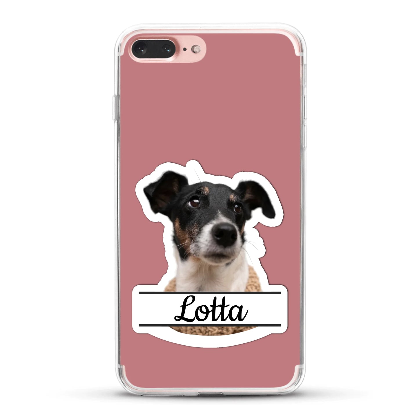 Haustierportrait Stickeroptik - Individuelle Handyhülle