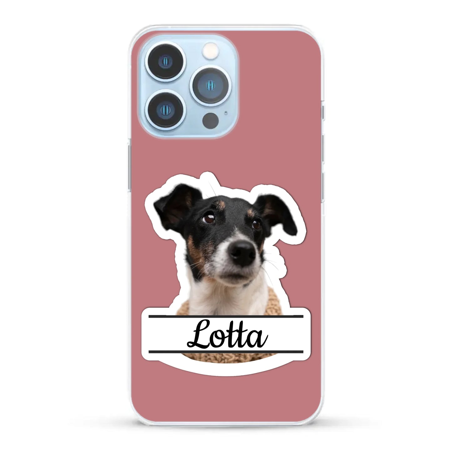 Haustierportrait Stickeroptik - Individuelle Handyhülle