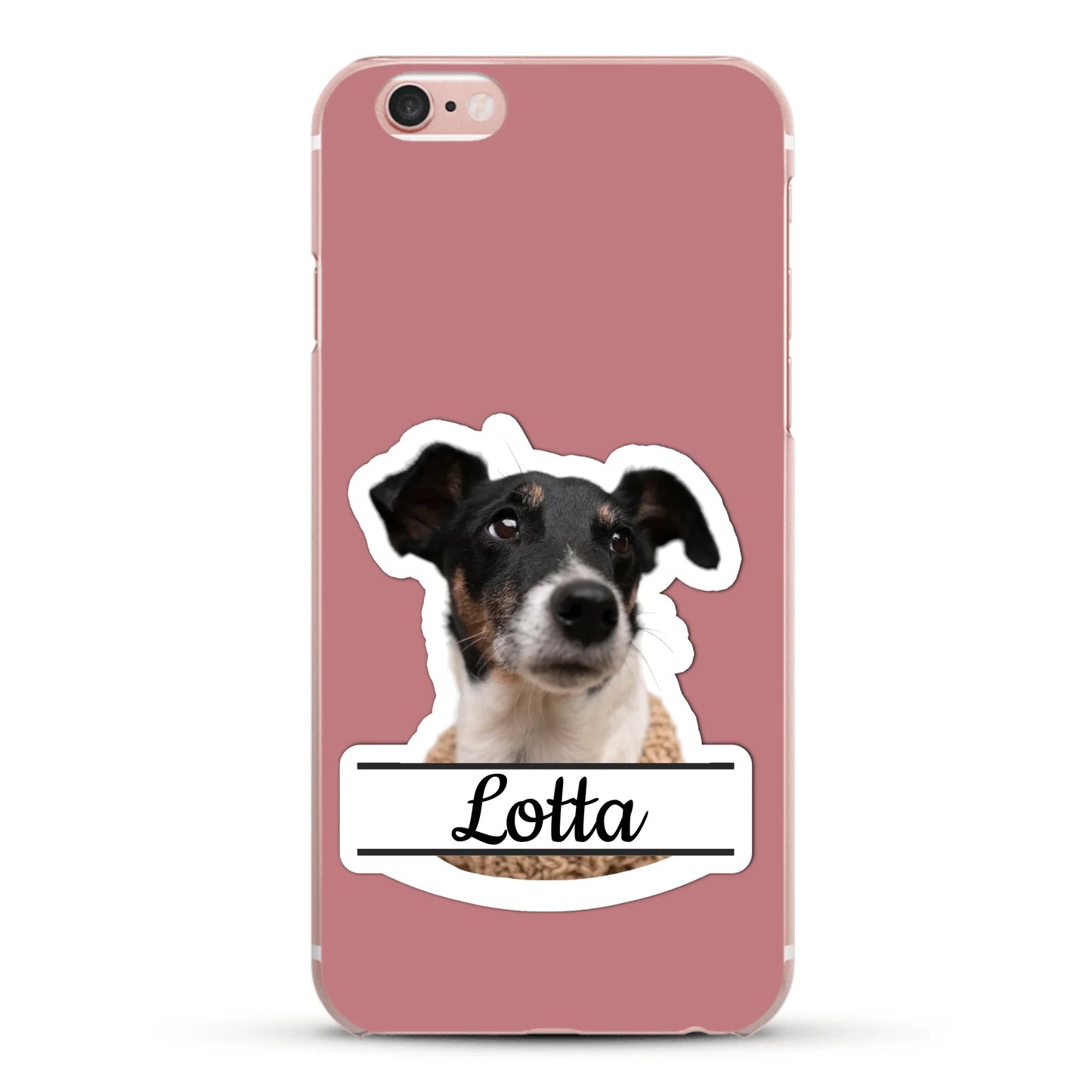 Haustierportrait Stickeroptik - Individuelle Handyhülle