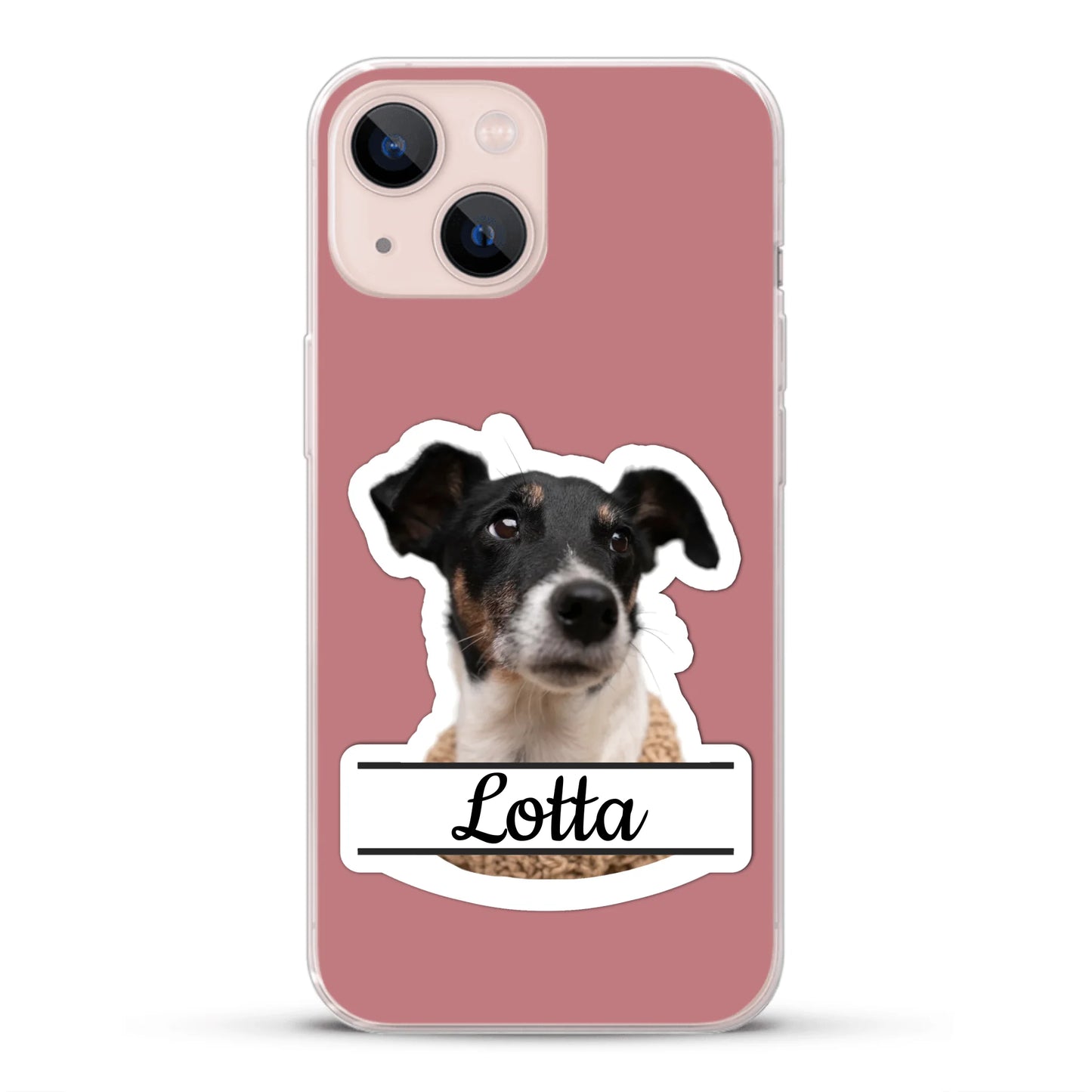 Haustierportrait Stickeroptik - Individuelle Handyhülle