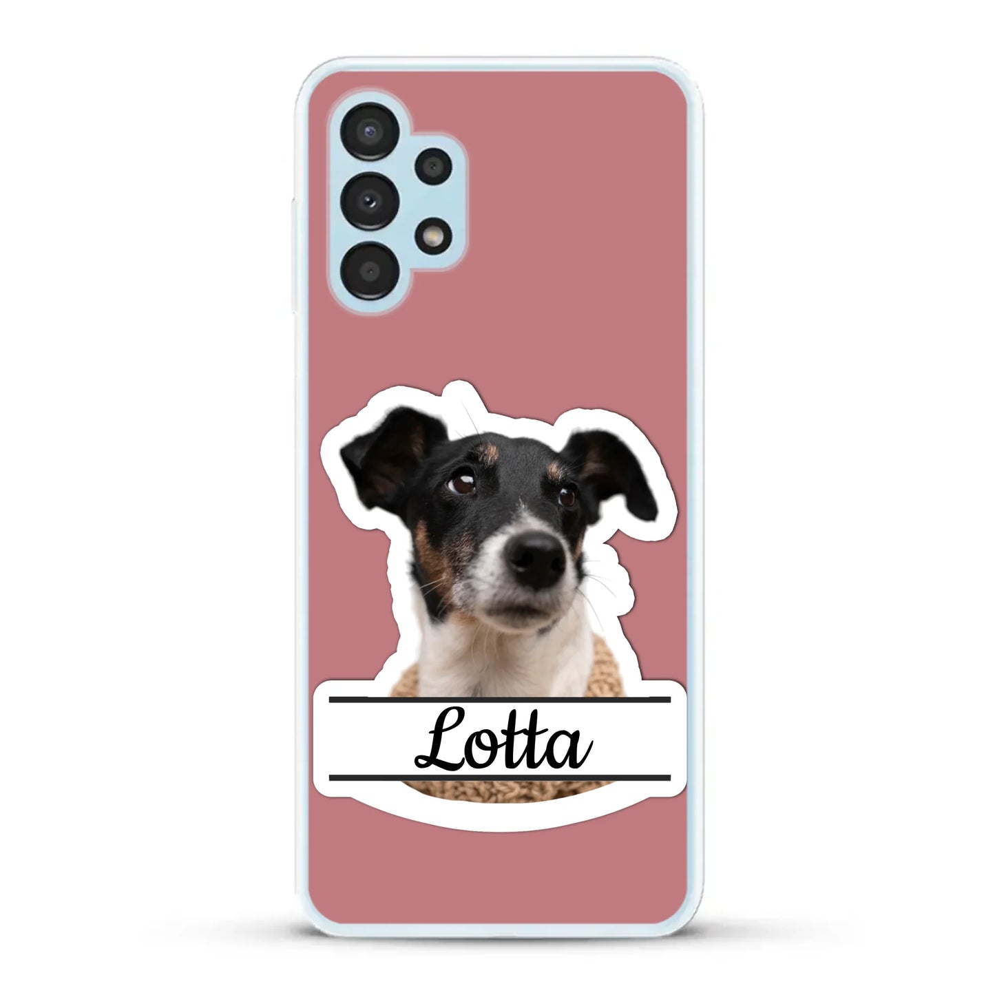 Haustierportrait Stickeroptik - Individuelle Handyhülle