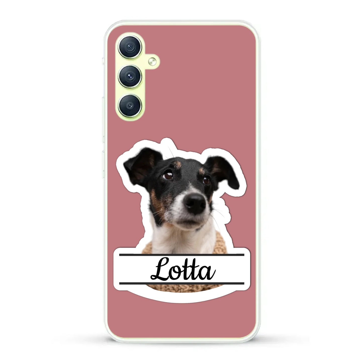 Haustierportrait Stickeroptik - Individuelle Handyhülle