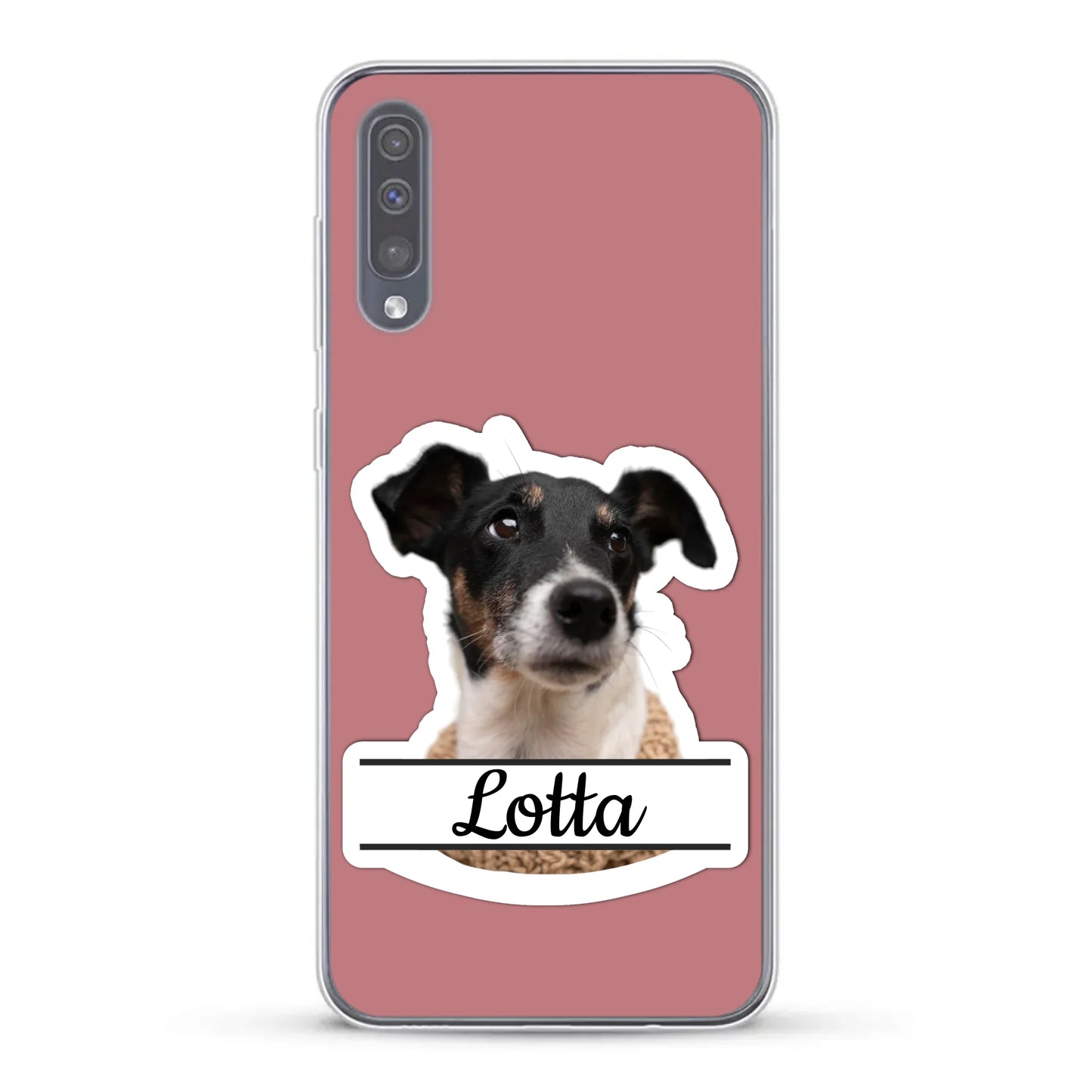 Haustierportrait Stickeroptik - Individuelle Handyhülle