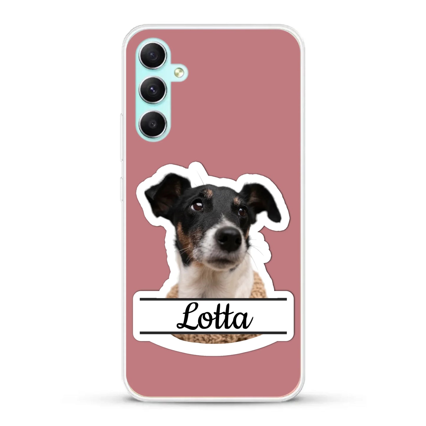 Haustierportrait Stickeroptik - Individuelle Handyhülle