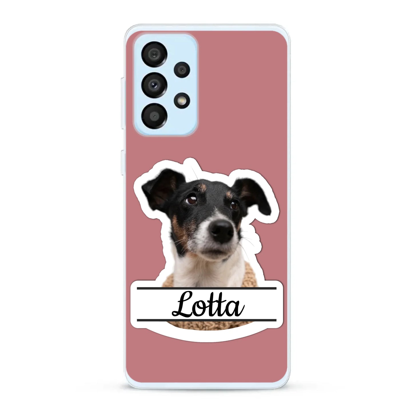 Haustierportrait Stickeroptik - Individuelle Handyhülle