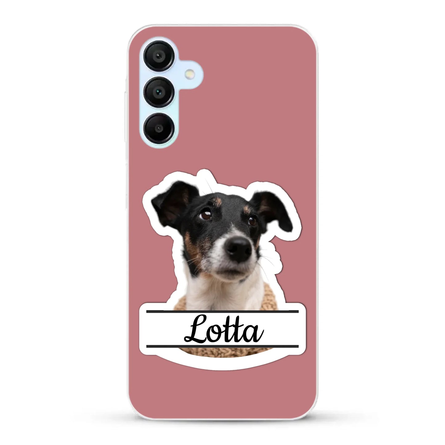 Haustierportrait Stickeroptik - Individuelle Handyhülle