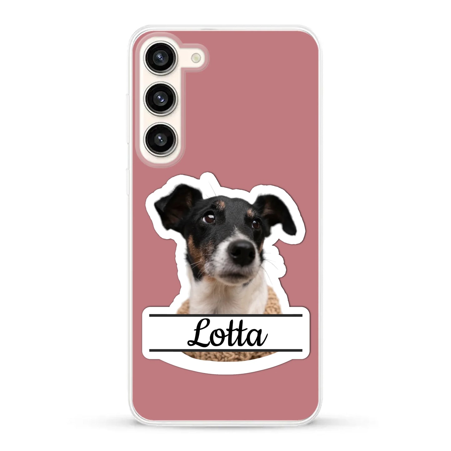 Haustierportrait Stickeroptik - Individuelle Handyhülle