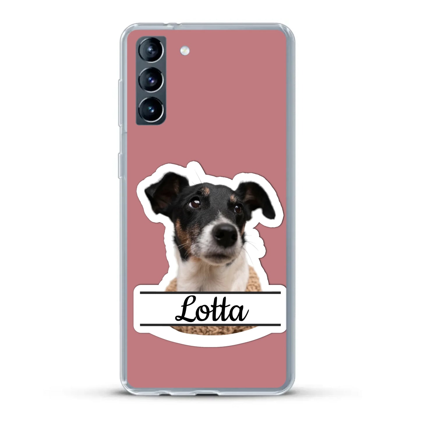 Haustierportrait Stickeroptik - Individuelle Handyhülle