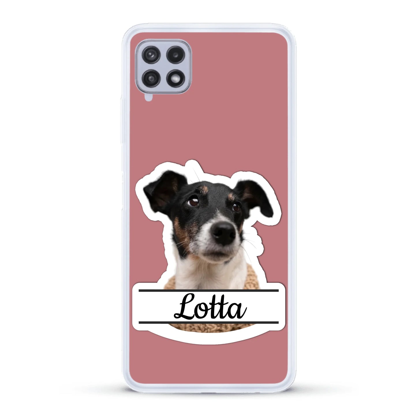 Haustierportrait Stickeroptik - Individuelle Handyhülle