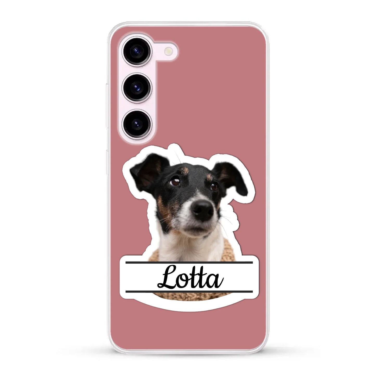 Haustierportrait Stickeroptik - Individuelle Handyhülle