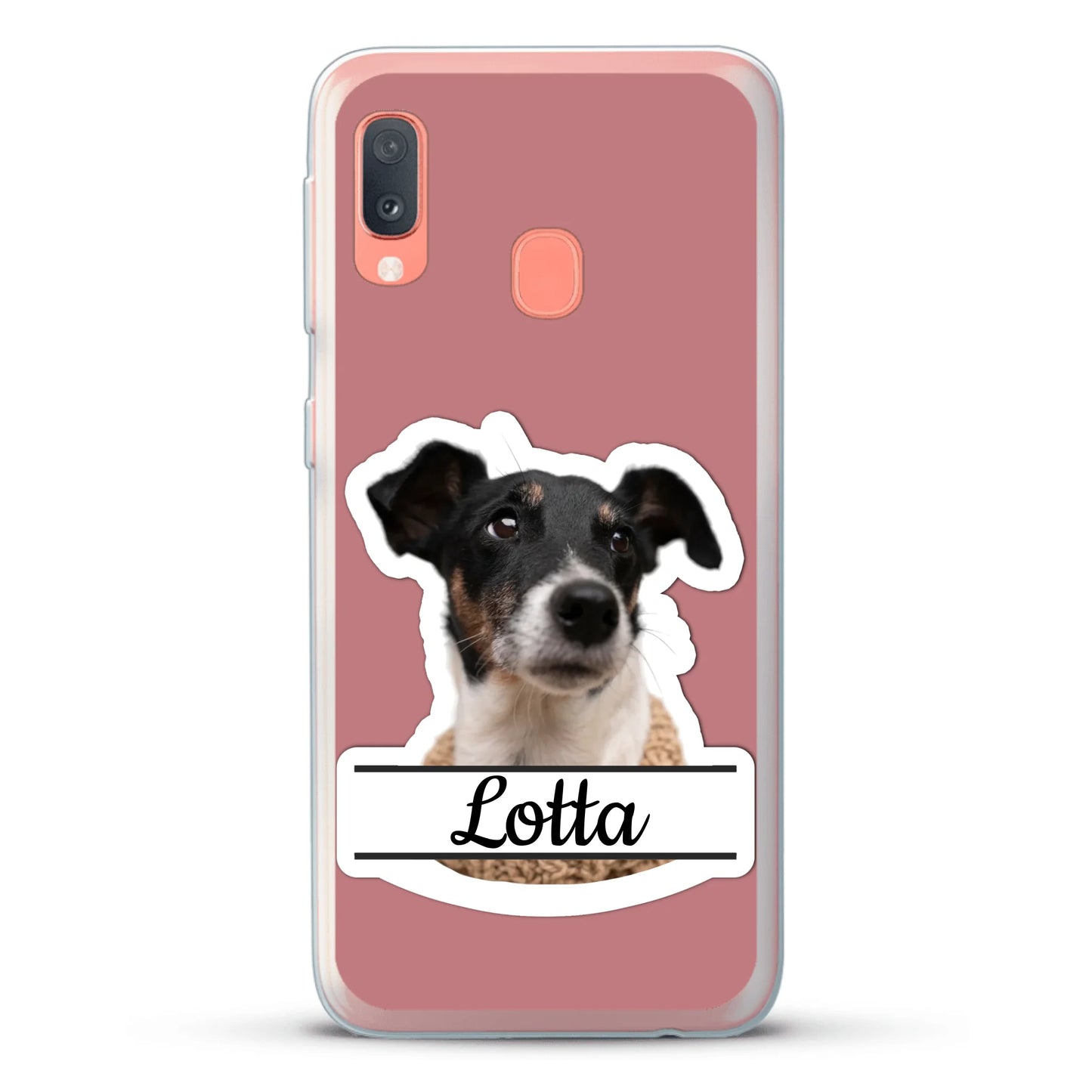 Haustierportrait Stickeroptik - Individuelle Handyhülle