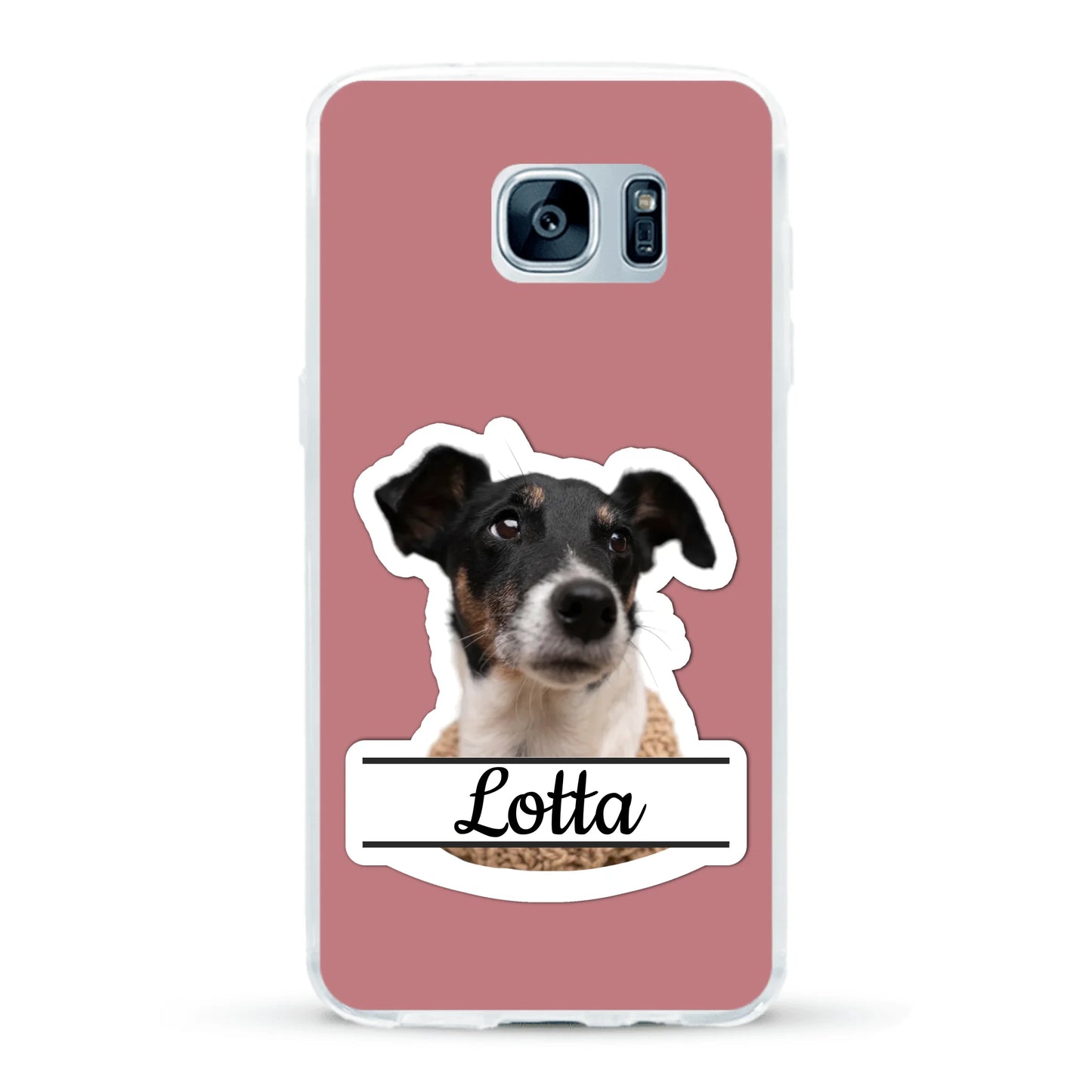 Haustierportrait Stickeroptik - Individuelle Handyhülle