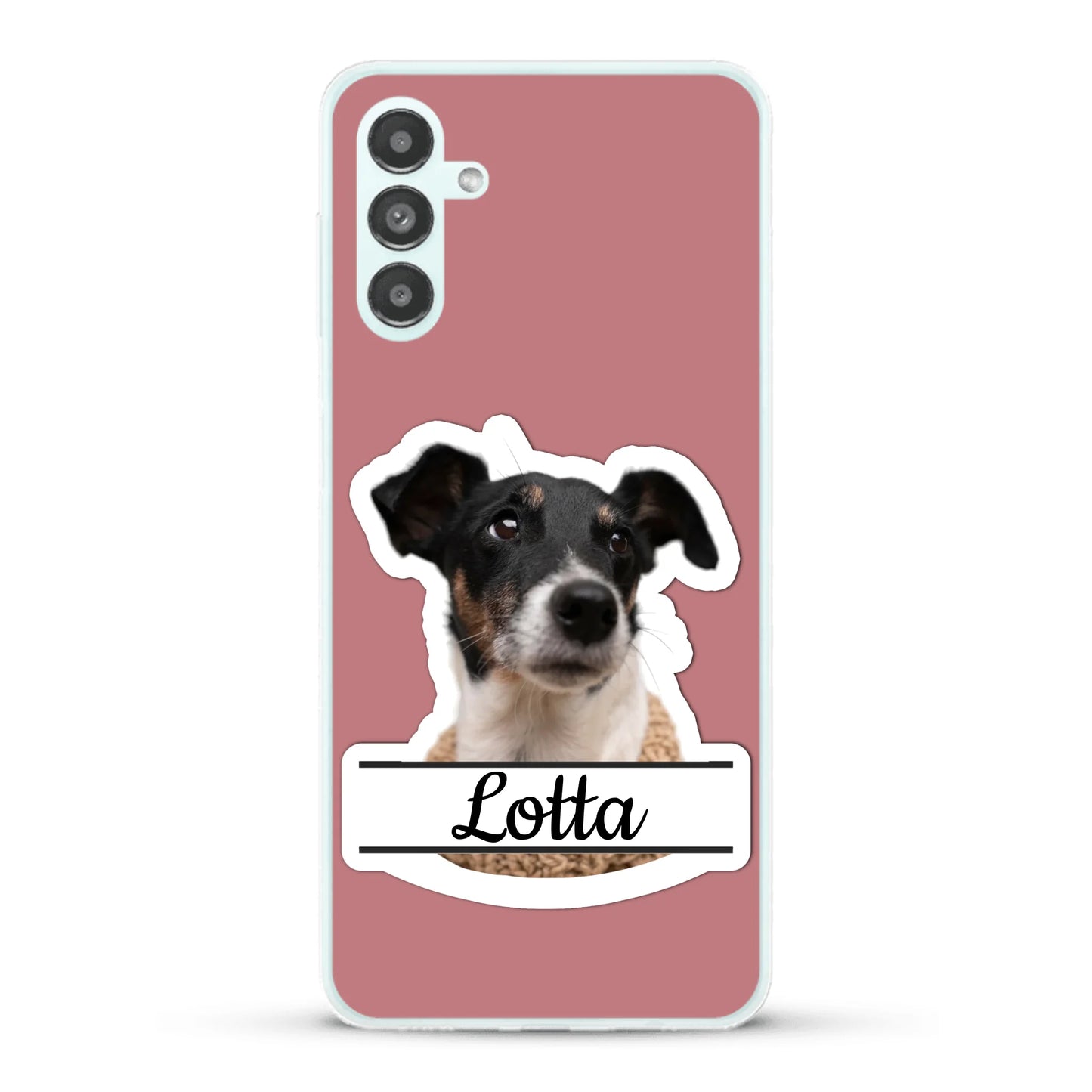 Haustierportrait Stickeroptik - Individuelle Handyhülle