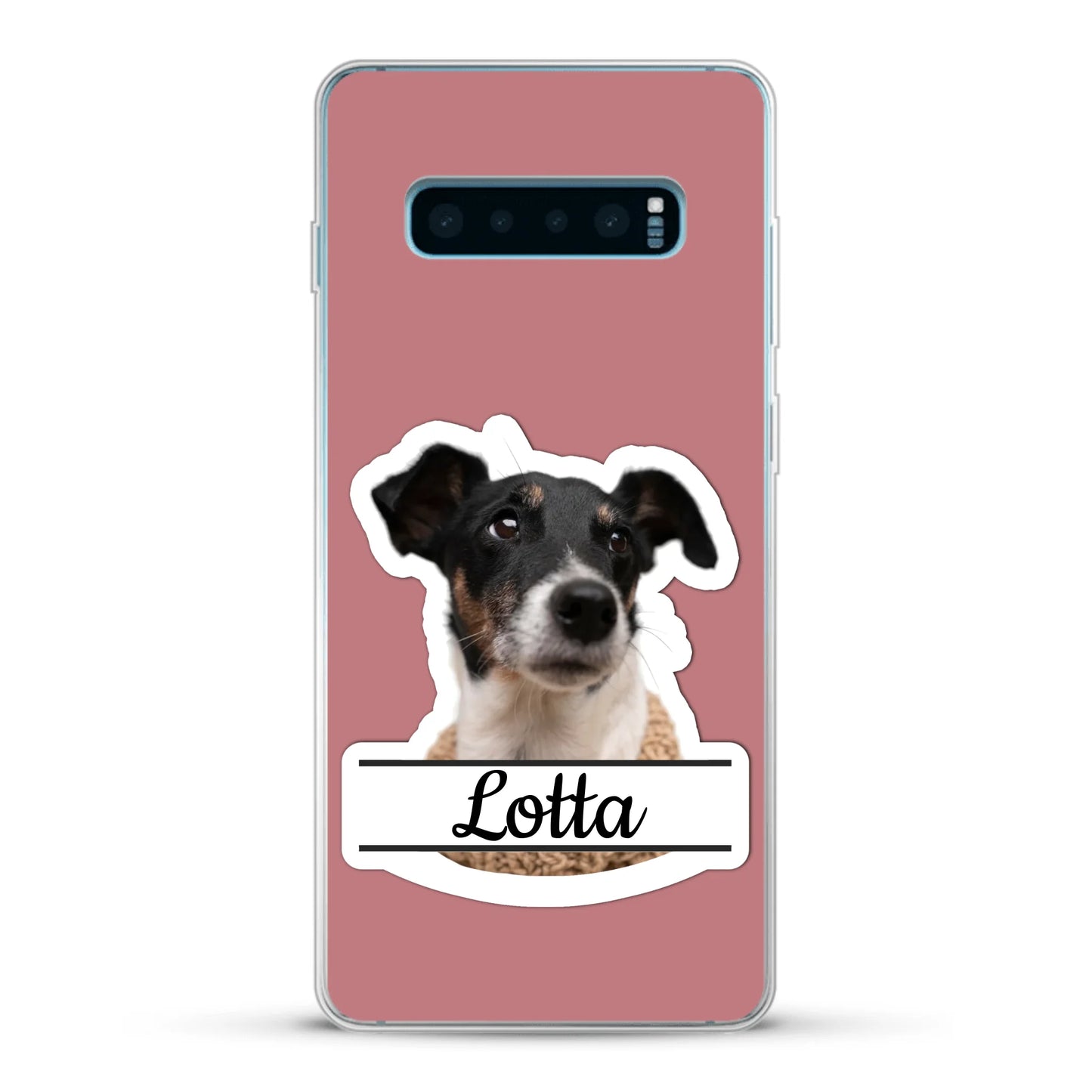 Haustierportrait Stickeroptik - Individuelle Handyhülle