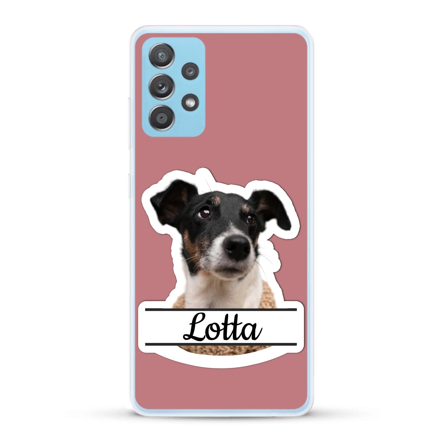 Haustierportrait Stickeroptik - Individuelle Handyhülle