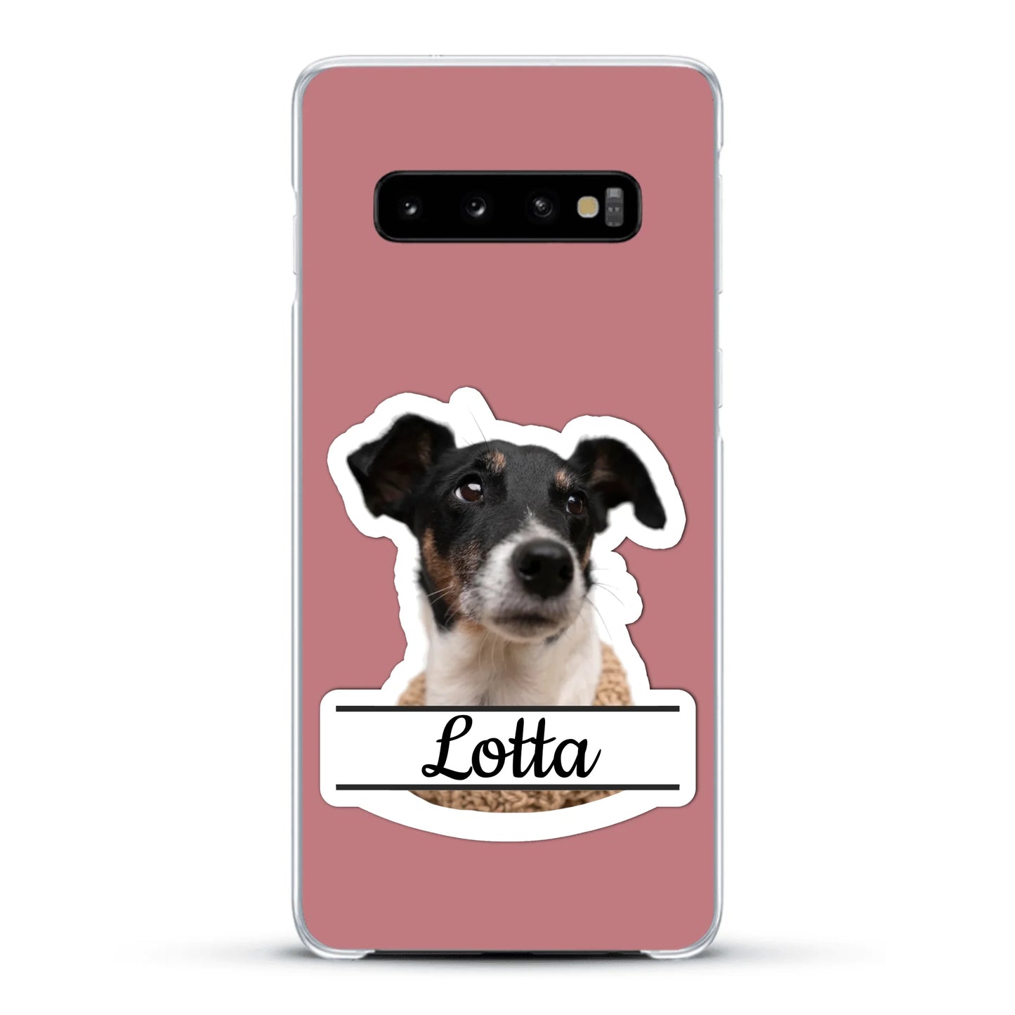 Haustierportrait Stickeroptik - Individuelle Handyhülle