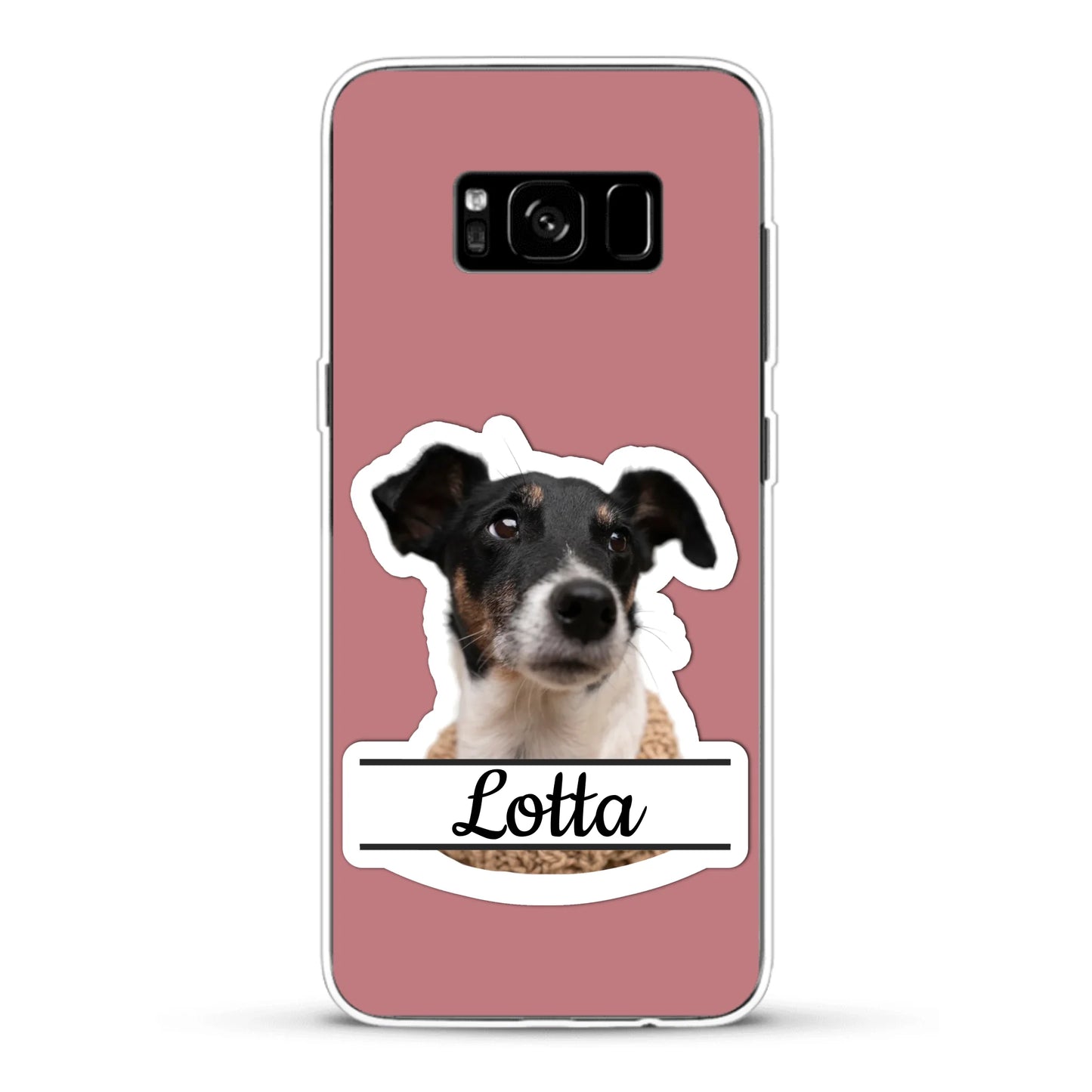 Haustierportrait Stickeroptik - Individuelle Handyhülle