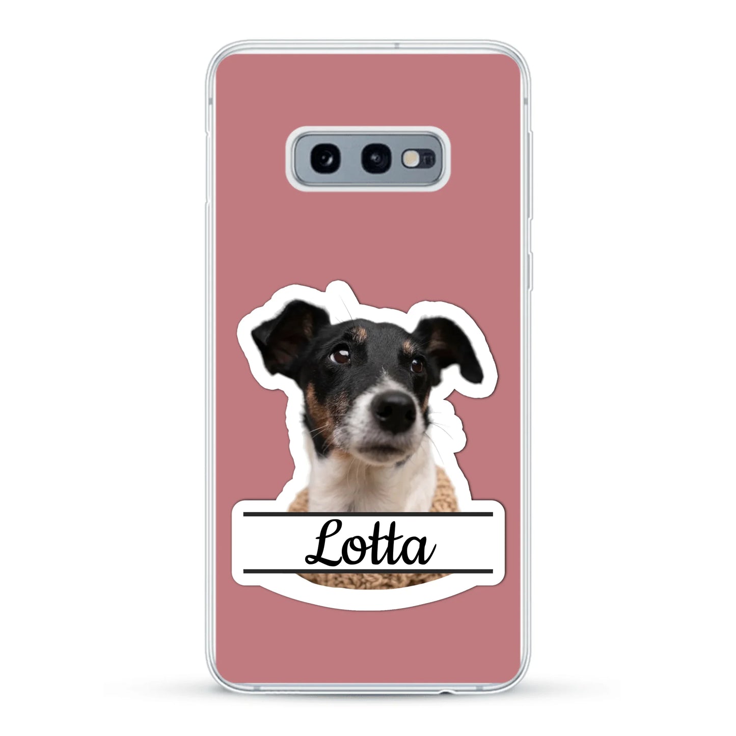 Haustierportrait Stickeroptik - Individuelle Handyhülle