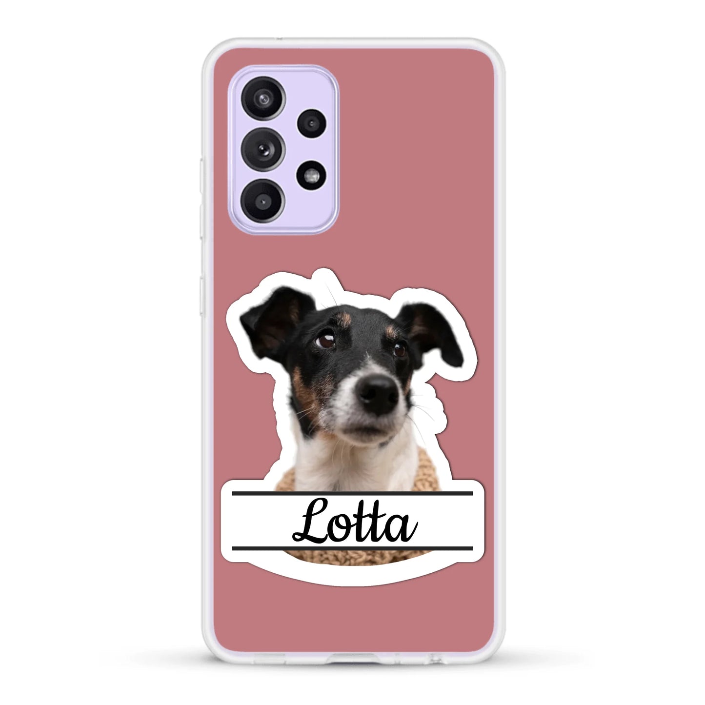 Haustierportrait Stickeroptik - Individuelle Handyhülle