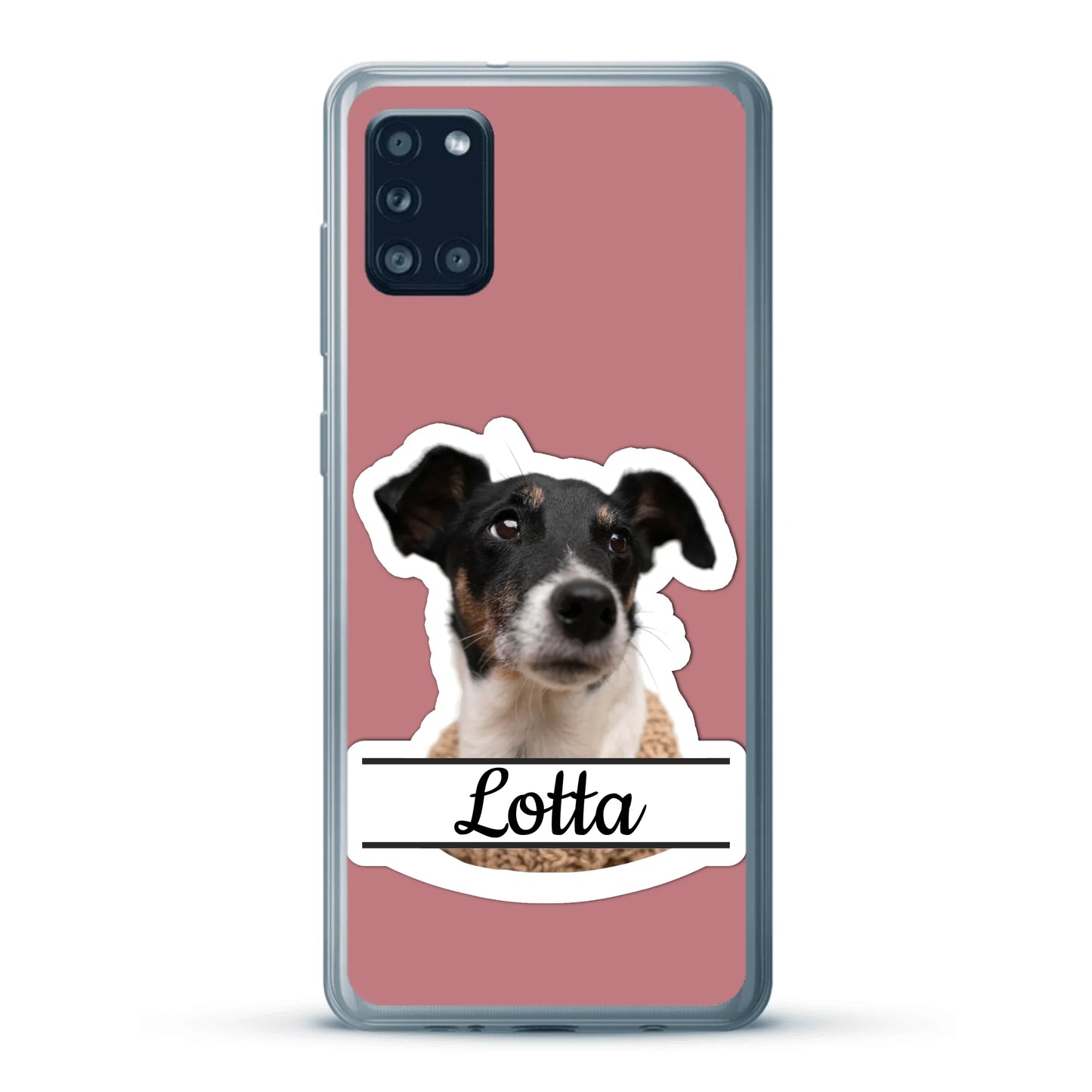 Haustierportrait Stickeroptik - Individuelle Handyhülle