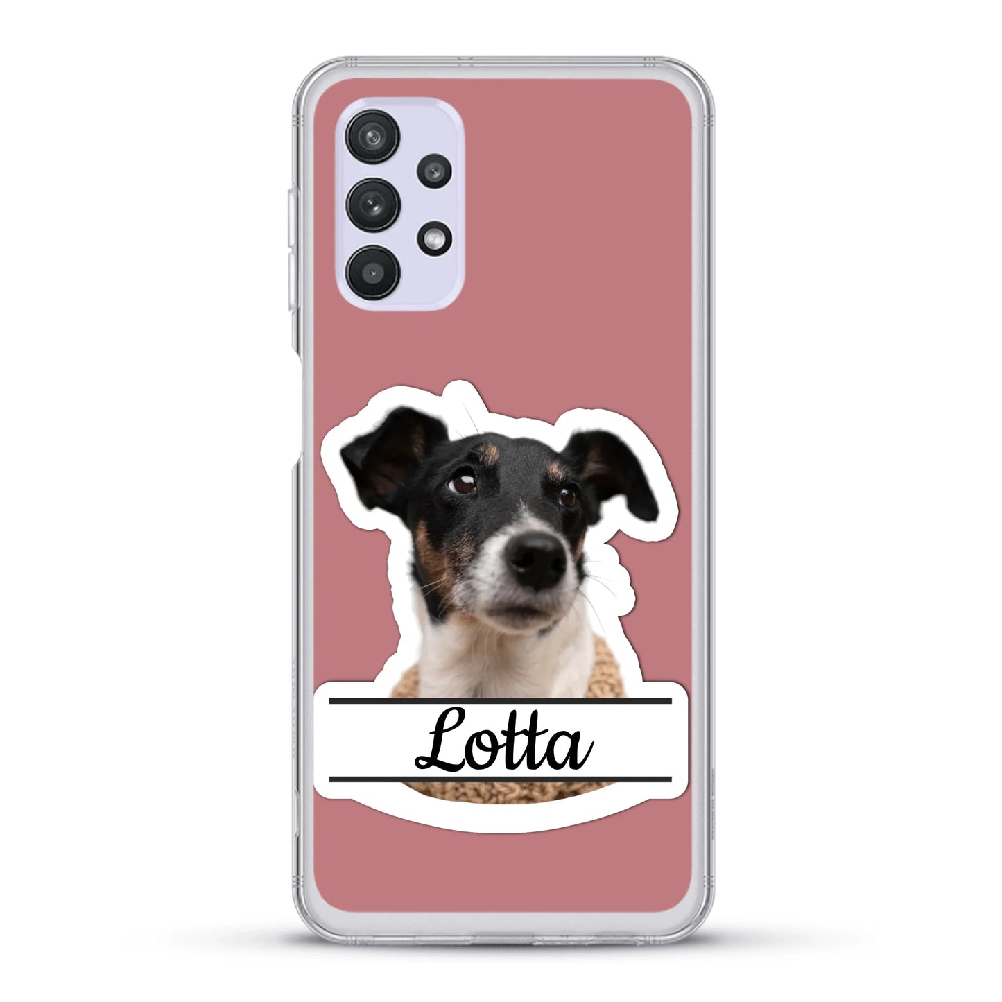 Haustierportrait Stickeroptik - Individuelle Handyhülle