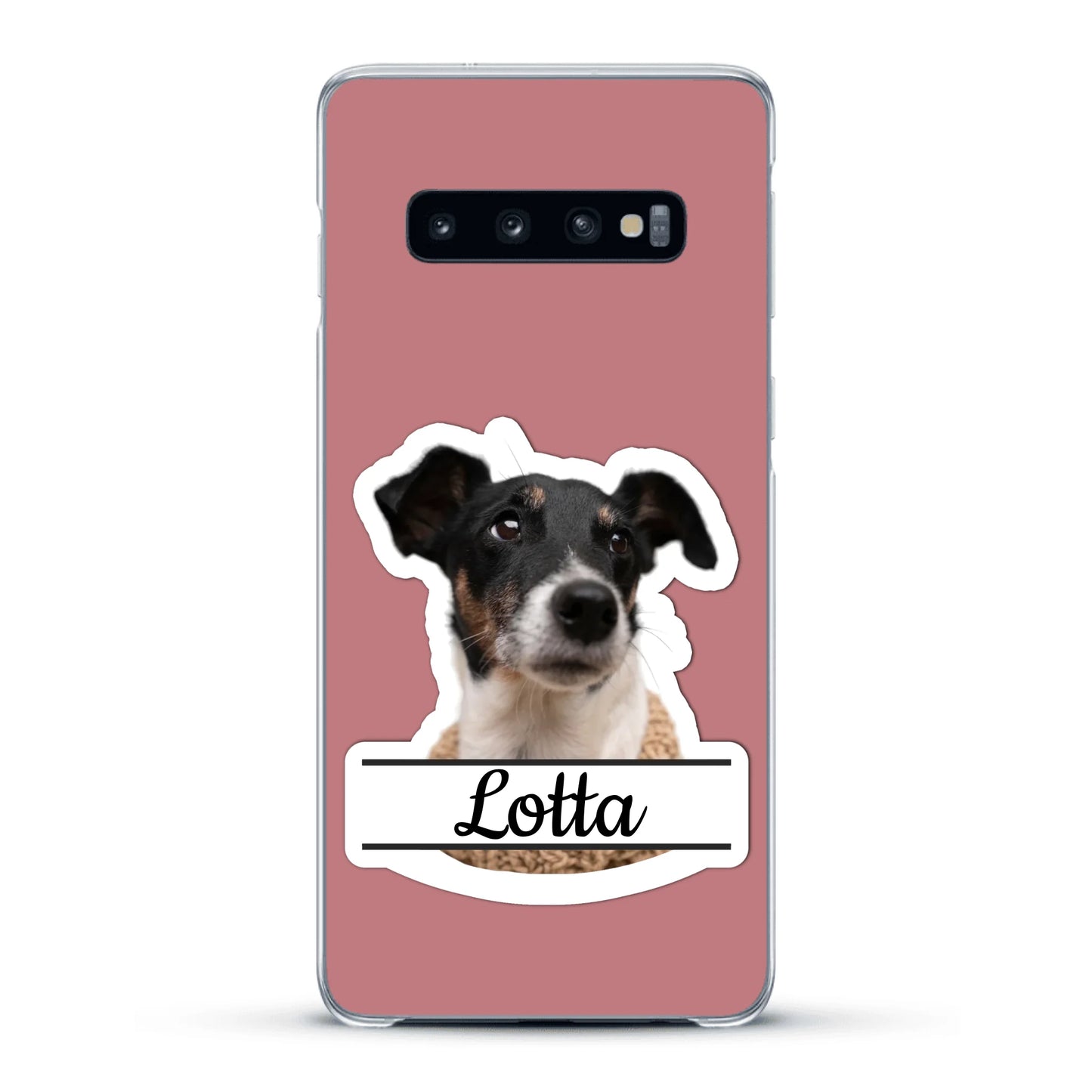 Haustierportrait Stickeroptik - Individuelle Handyhülle