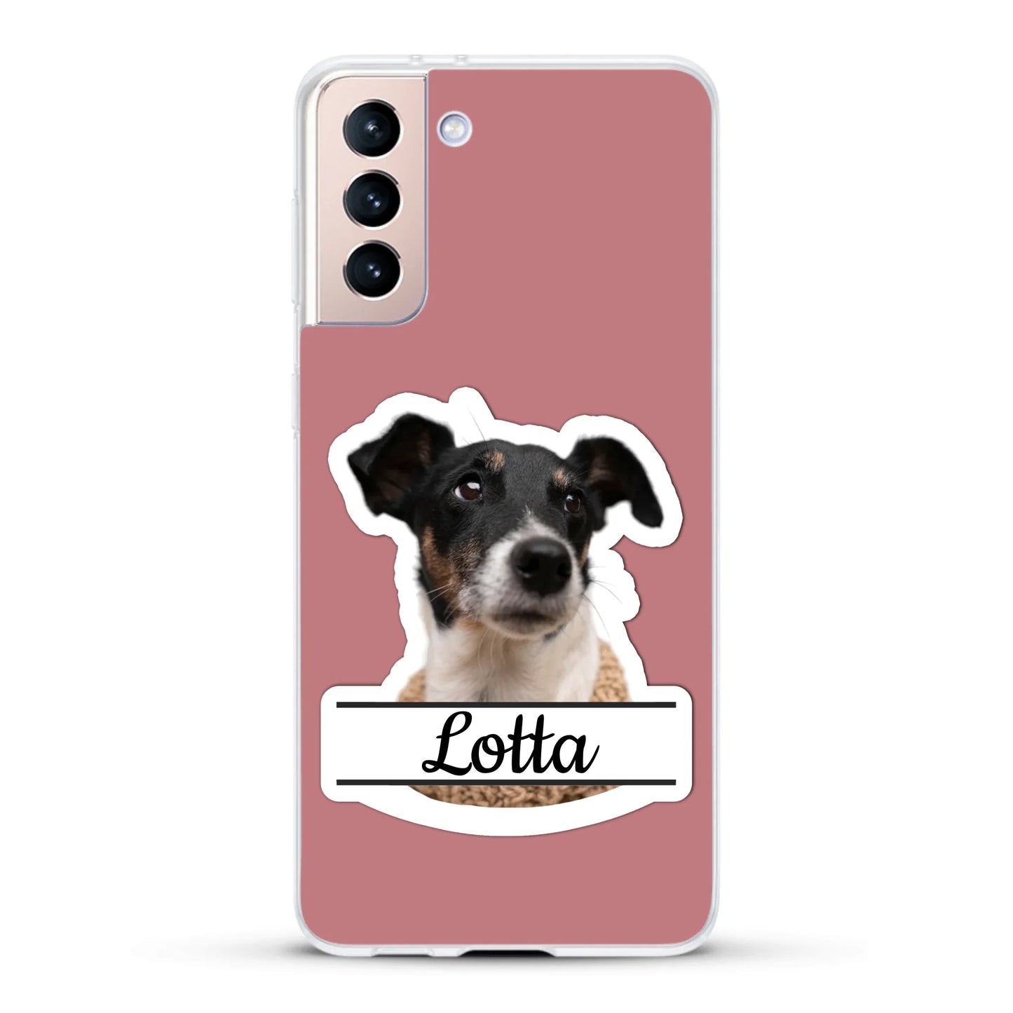 Haustierportrait Stickeroptik - Individuelle Handyhülle