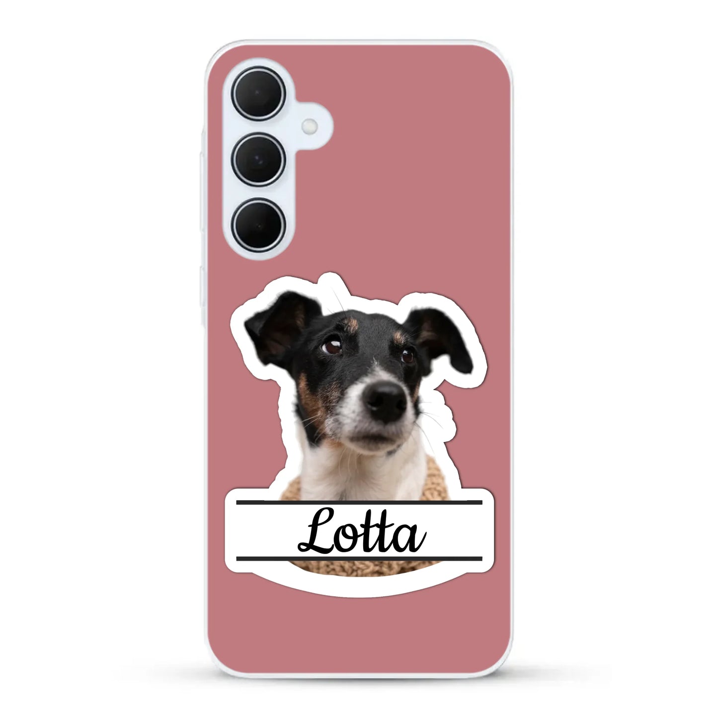 Haustierportrait Stickeroptik - Individuelle Handyhülle