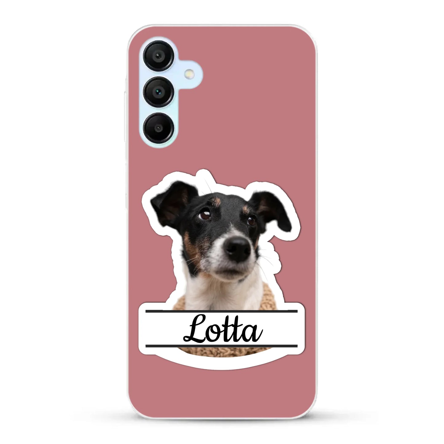 Haustierportrait Stickeroptik - Individuelle Handyhülle