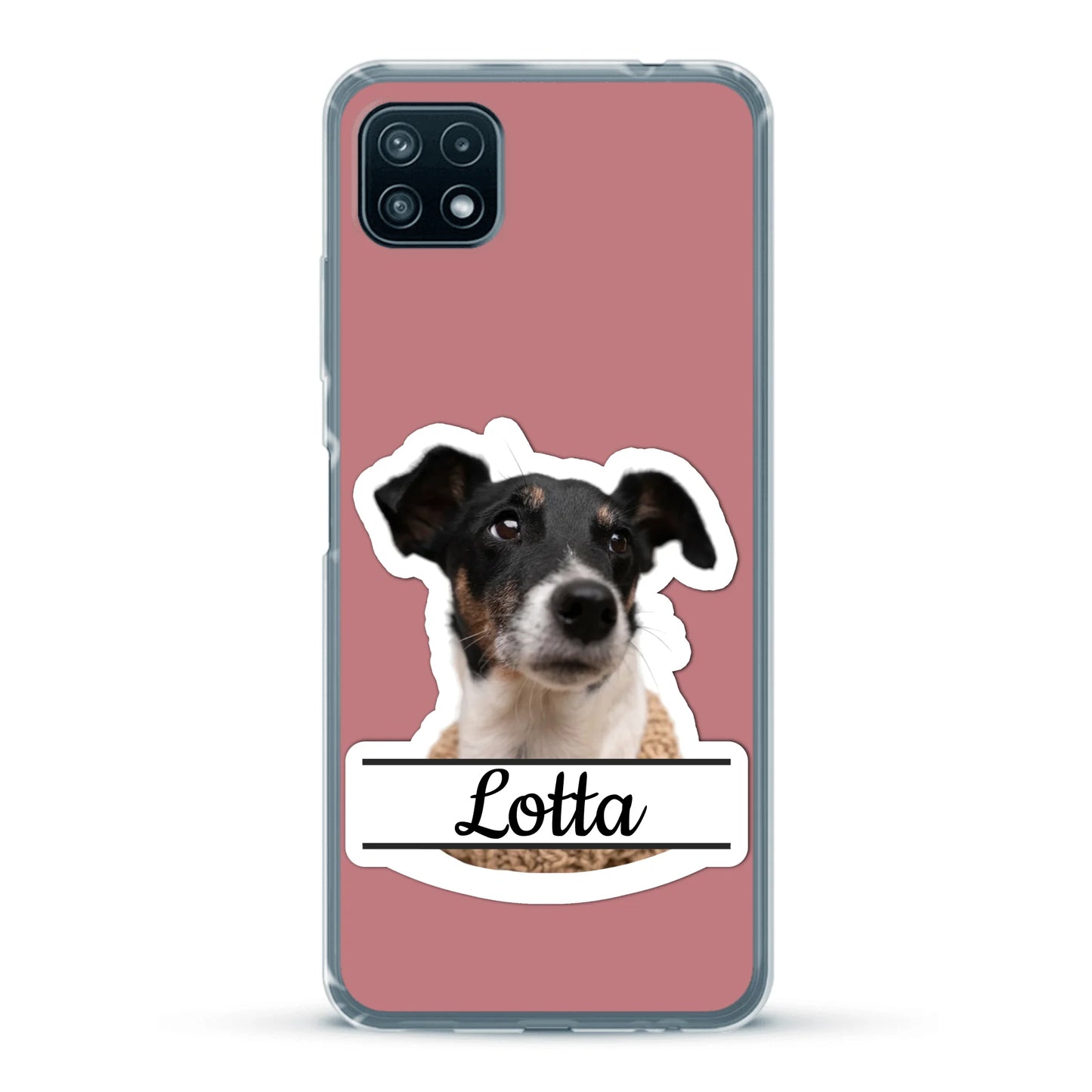 Haustierportrait Stickeroptik - Individuelle Handyhülle