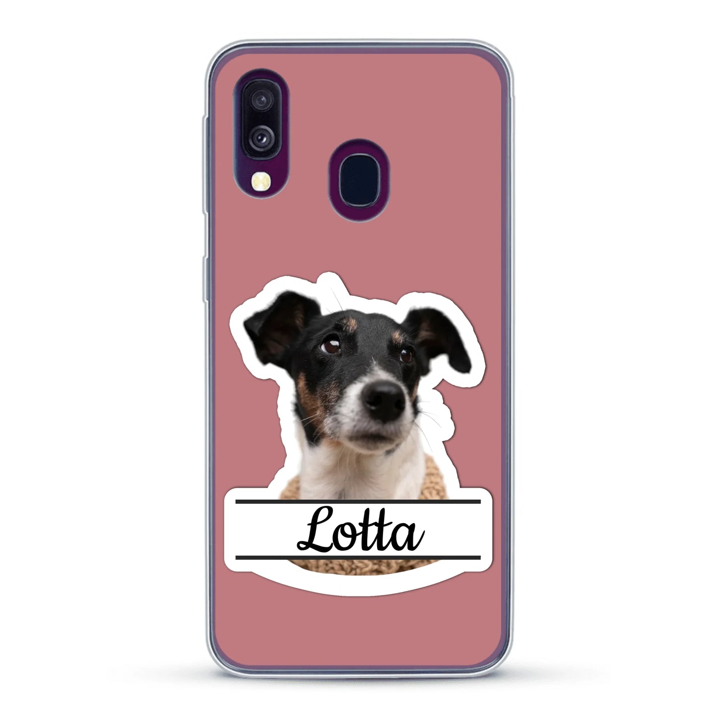 Haustierportrait Stickeroptik - Individuelle Handyhülle