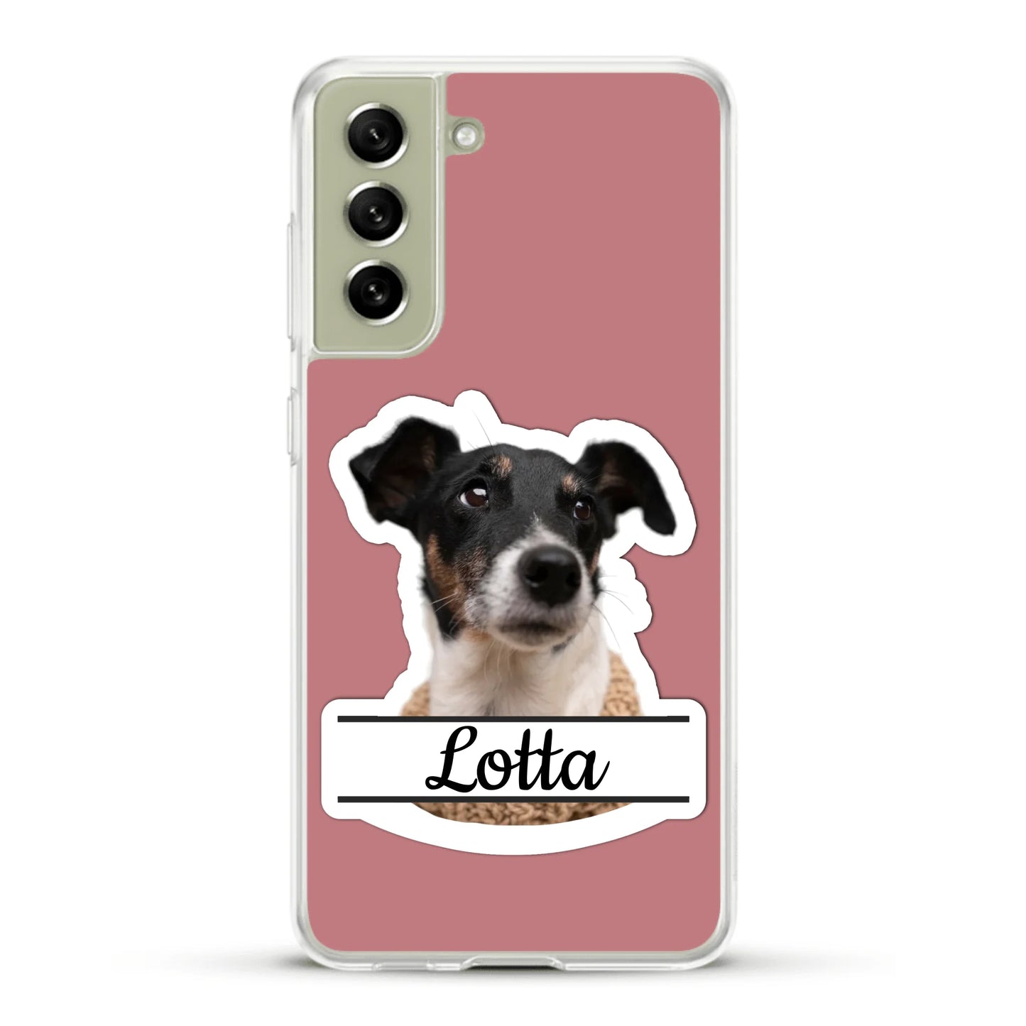 Haustierportrait Stickeroptik - Individuelle Handyhülle