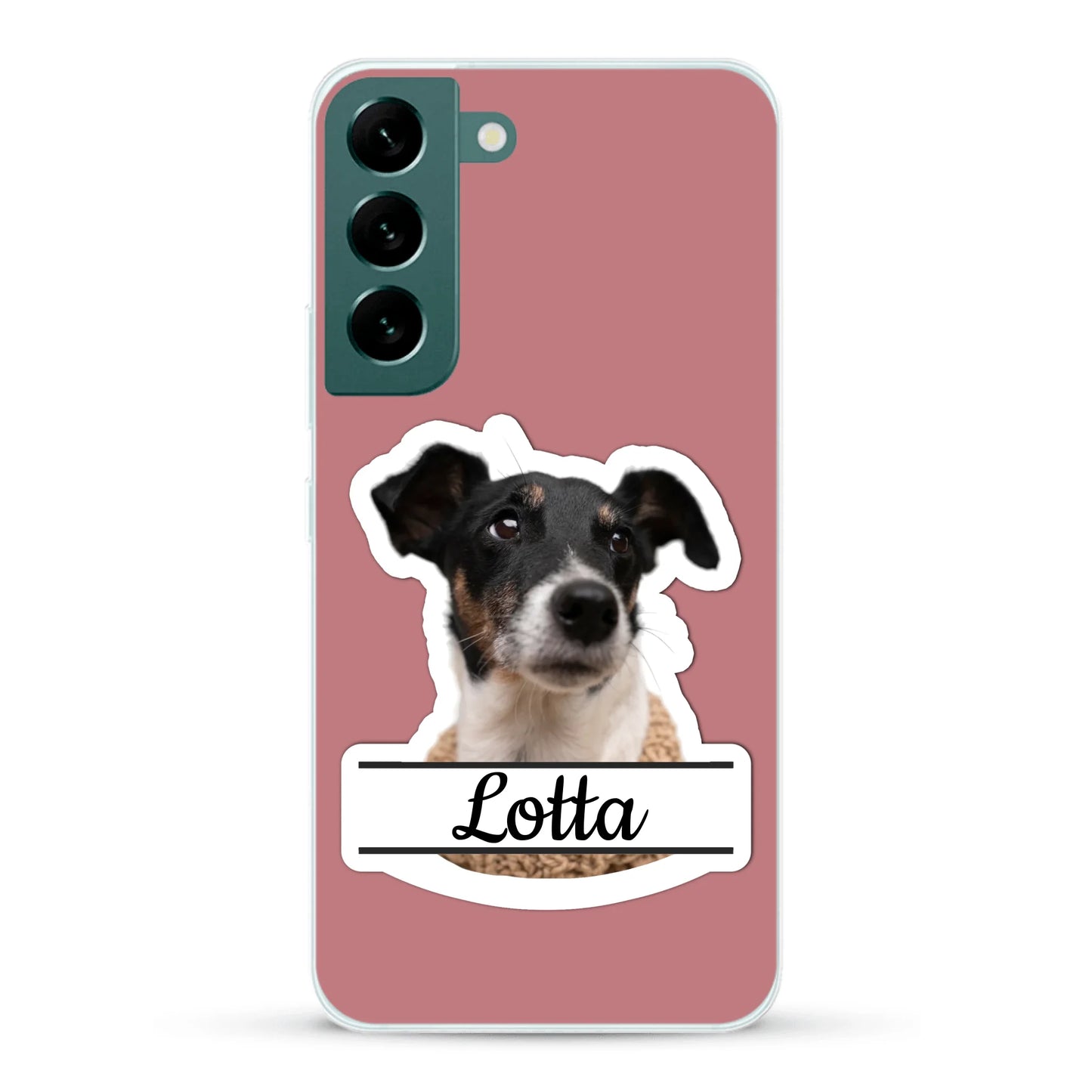 Haustierportrait Stickeroptik - Individuelle Handyhülle