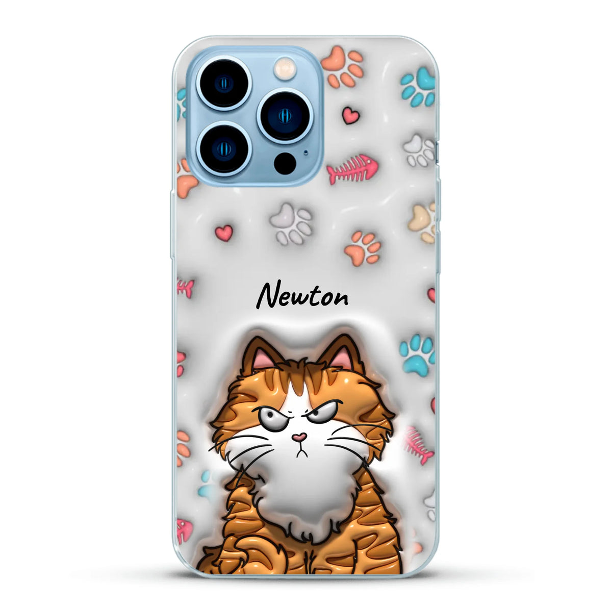 Personalisierte Handyhülle - Süße Katzen (3D Optik)