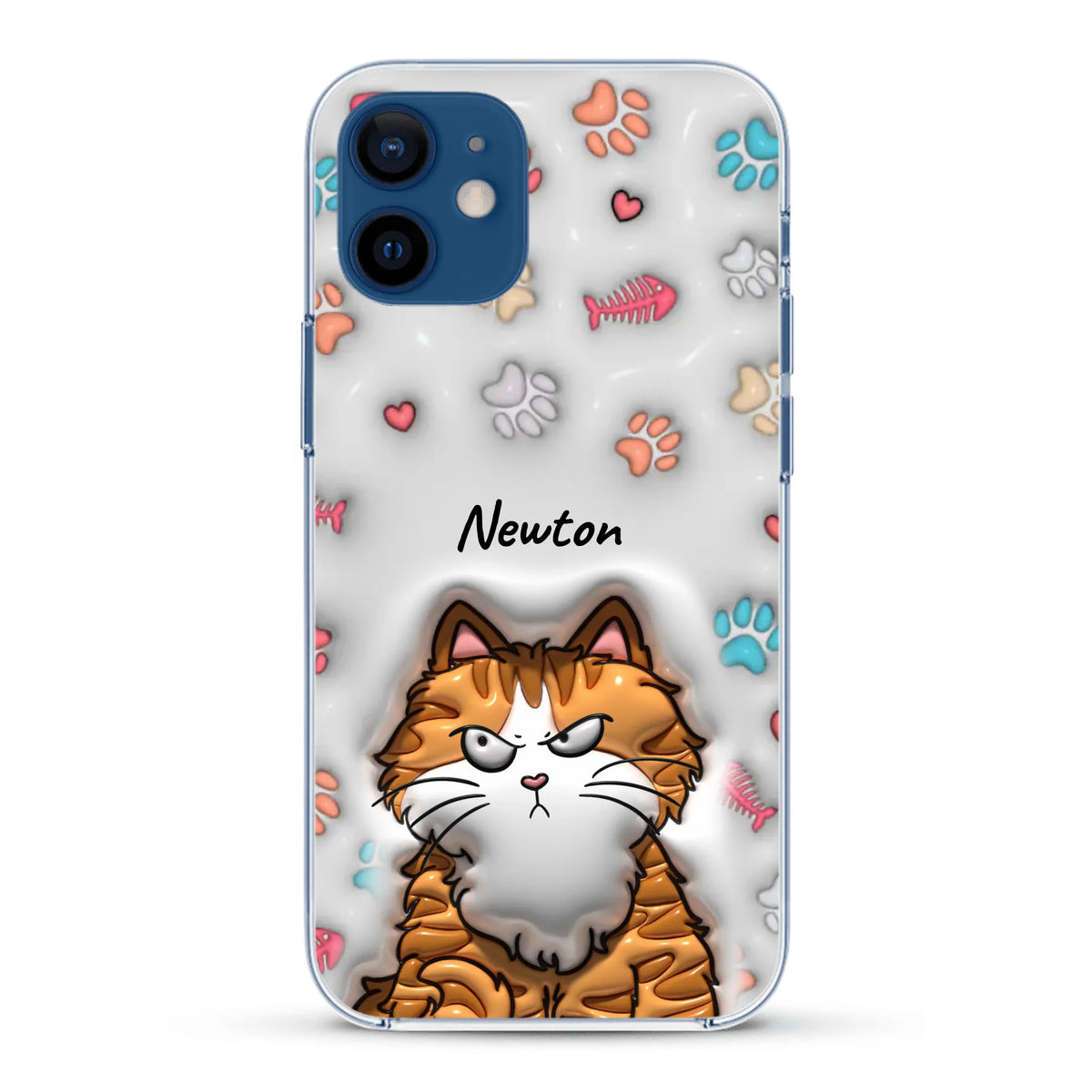Personalisierte Handyhülle - Süße Katzen (3D Optik)