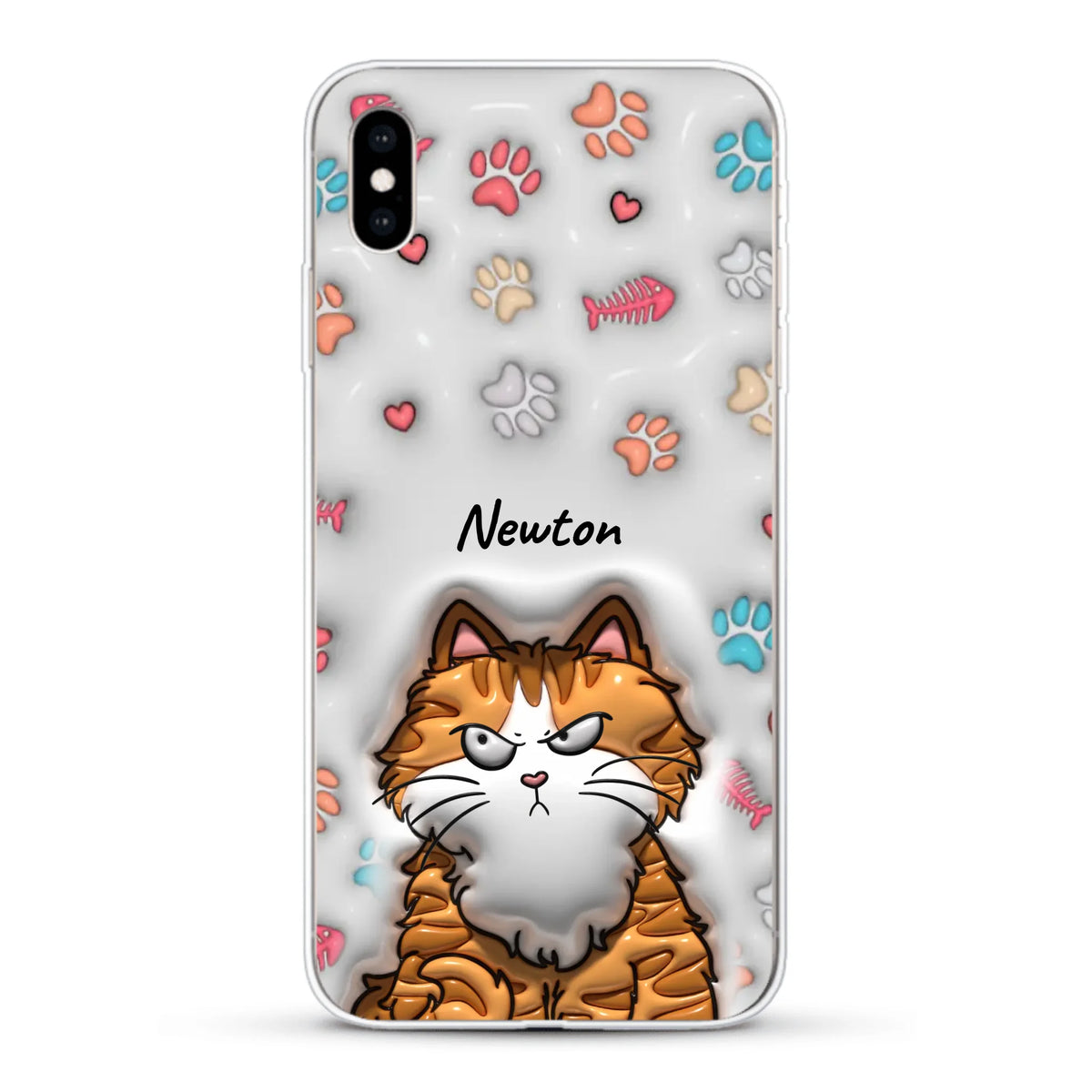 Personalisierte Handyhülle - Süße Katzen (3D Optik)