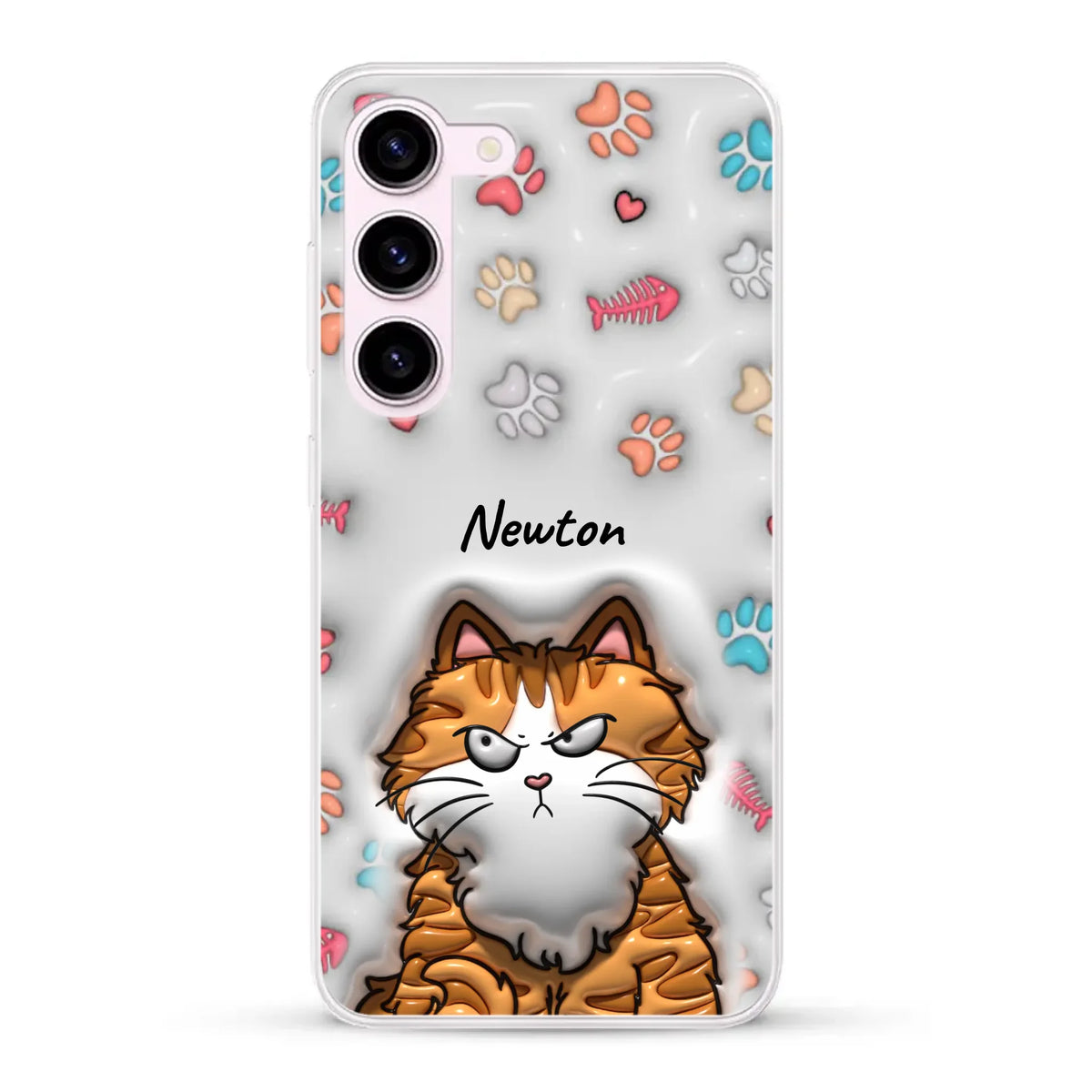 Personalisierte Handyhülle - Süße Katzen (3D Optik)