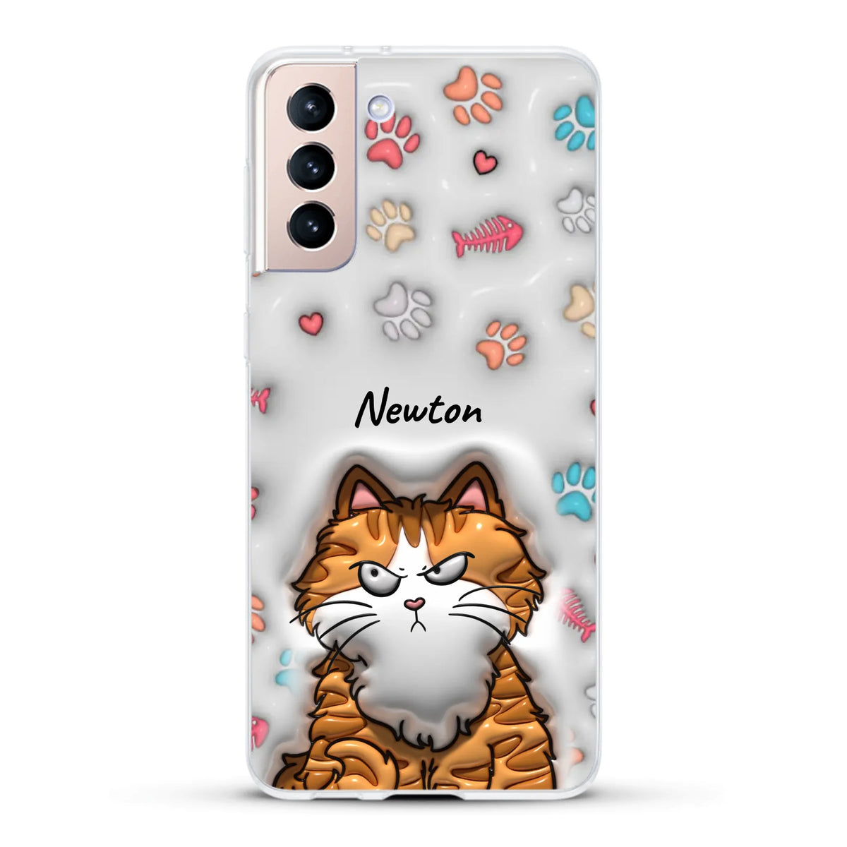 Personalisierte Handyhülle - Süße Katzen (3D Optik)