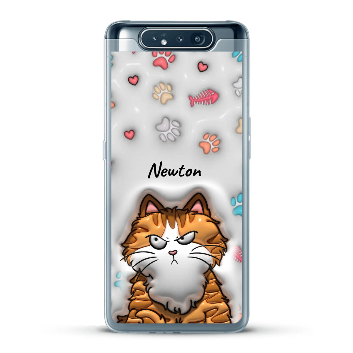 Personalisierte Handyhülle - Süße Katzen (3D Optik)