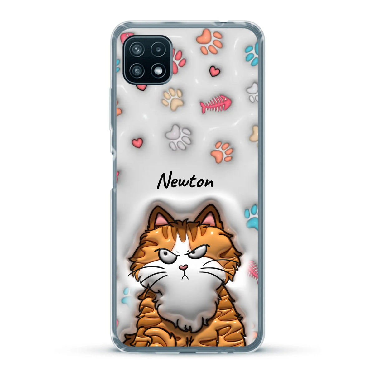 Personalisierte Handyhülle - Süße Katzen (3D Optik)